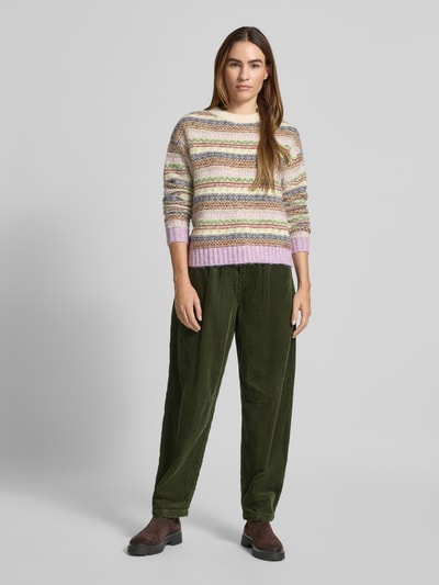 Christian Berg Woman Strickpullover mit gerippten Abschlüssen Lind 1