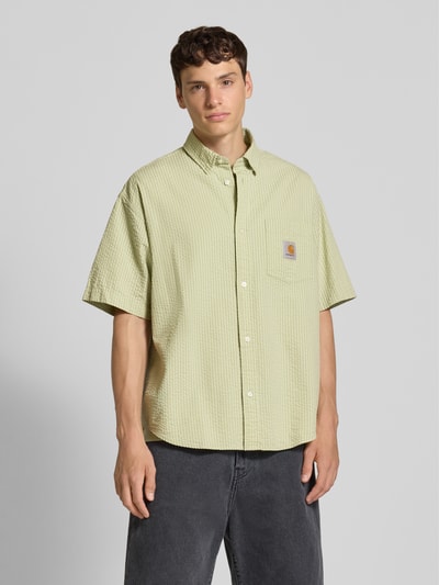 Carhartt Work In Progress Vrijetijdsoverhemd met structuurpatroon Lichtgroen - 4