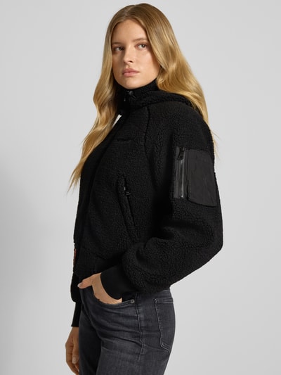 Original Bombers Kurtka polarowa z kapturem i wyhaftowanym logo Czarny 3