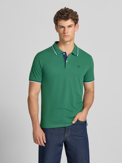 Champion slim fit poloshirt met labelstitching Groen - 4