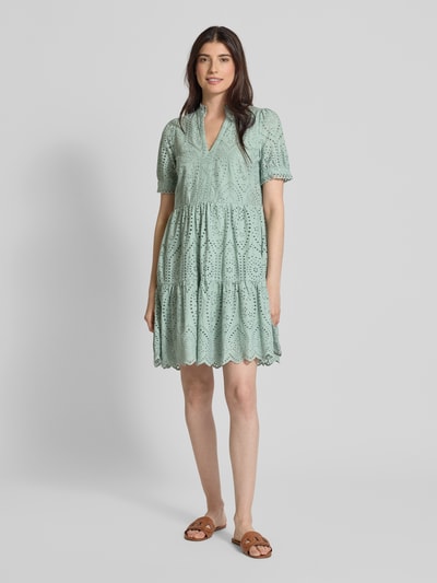 YAS Minikleid mit Lochstickerei Modell 'Holi' Mint 1