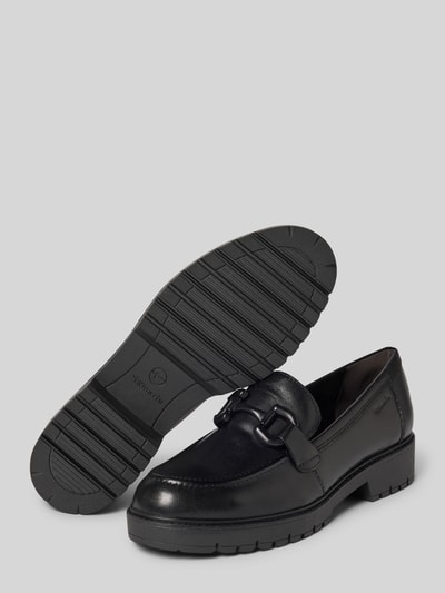 Tamaris Loafers van echt leer  Zwart - 4