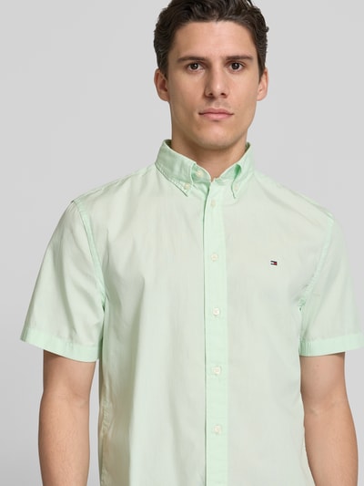 Tommy Hilfiger Regular Fit Freizeihemd mit Button-Down-Kragen Modell 'FLEX' Hellgruen 3