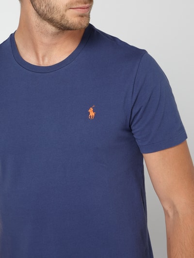 Polo Ralph Lauren T-shirt o kroju custom slim fit z wyhaftowanym logo Antracytowy 4