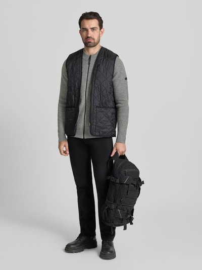 camel active Gebreid jack met ritssluiting Lichtgrijs - 1