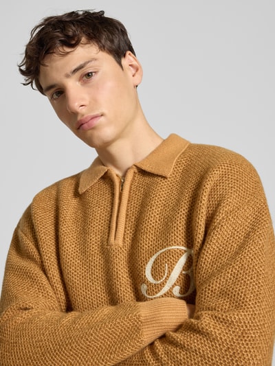 BLKVIS Strickpullover mit Polokragen Senf 3