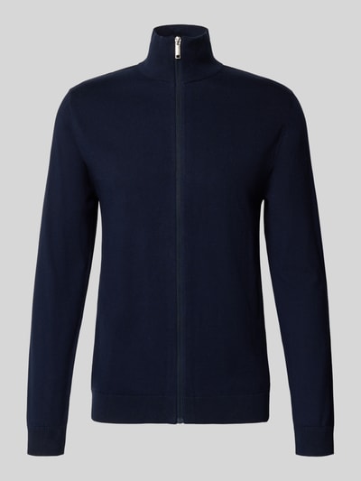 SELECTED HOMME Regular fit gebreid jack van puur katoen, model 'BERG' Donkerblauw - 2