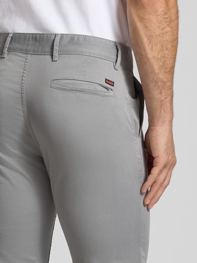 BOSS Orange Slim fit chino van katoenmix Zilver - 3