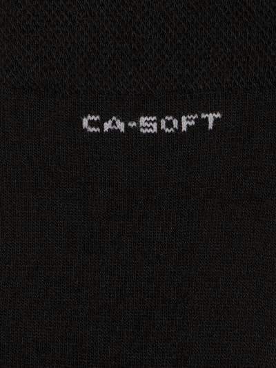 camano Socken mit Label-Stitching  im 3er-Pack Black 3