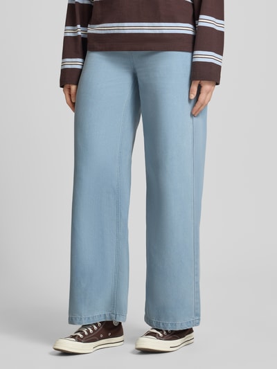 PIECES Wide Leg Jeans aus Lyocell-Mix Modell 'SMIDI' Hellblau 4