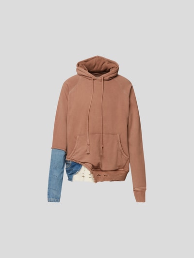 Greg Lauren Hoodie im Patchwork-Look Mittelbraun 2