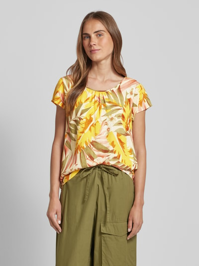 Soyaconcept T-Shirt mit floralem Muster Modell 'Elyse' Dunkelgelb 4