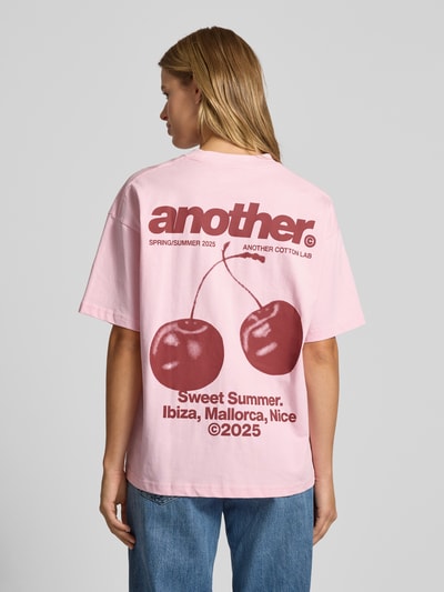ANOTHER COTTON LAB Oversized T-Shirt mit Rundhalsausschnitt Pink 5