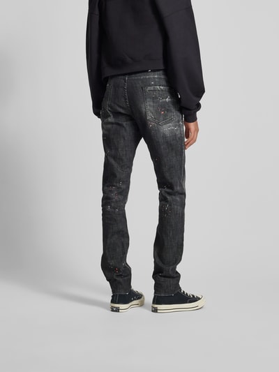 Dsquared2 Regular Fit Jeans im Destroyed-Look Black 5