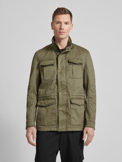 Christian Berg Men Jacke mit Pattentaschen und Stehkragen Oliv 4