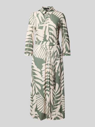 Oui Sukienka koszulowa z wiązanym paskiem Khaki 2