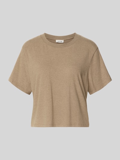 American Vintage T-shirt met ronde hals, model 'YPAWOOD' Zand gemêleerd - 2