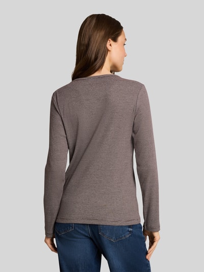 Tom Tailor Regular Fit Langarmshirt aus Baumwoll-Mix  Camel 5
