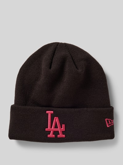 New Era Beanie met labeldetail Felroze - 1