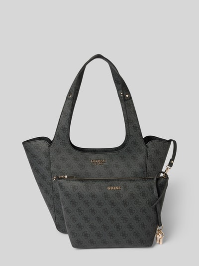 Guess 2-in-1-Handtasche mit Label-Applikation Modell 'CALISTA' Anthrazit 2