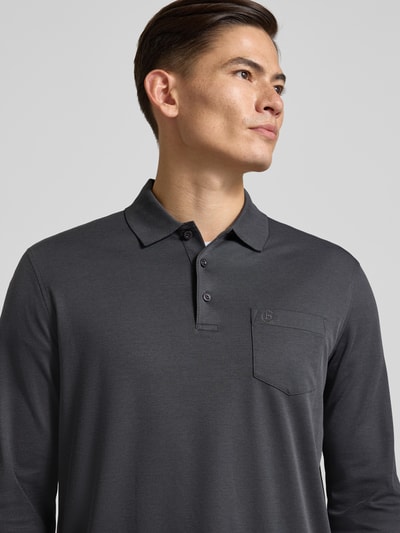 bugatti Koszulka polo z wyhaftowanym logo Ciemnoszary 3