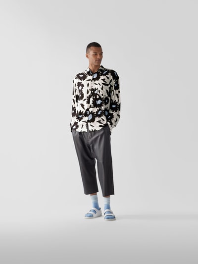 Jacquemus Freizeithemd mit floralem Allover-Muster Marineblau 1