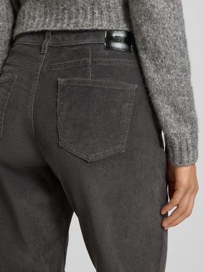 Brax Spodnie sztruksowe o kroju slim fit z 5 kieszeniami model ‘Carola’ Ciemnoszary 3