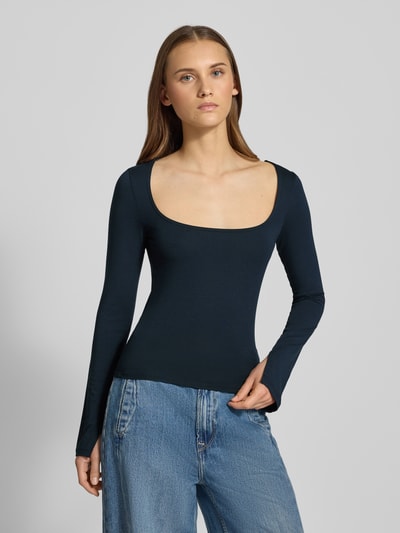 Gina Tricot Longsleeve met ronde hals Marineblauw - 4