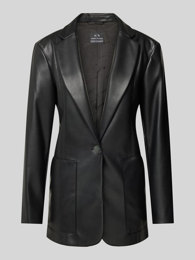 ARMANI EXCHANGE Blazer in Leder-Optik mit Knopfverschluss Black 2