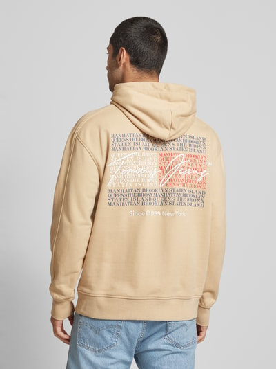 Tommy Jeans Hoodie met labelstitching Beige - 5