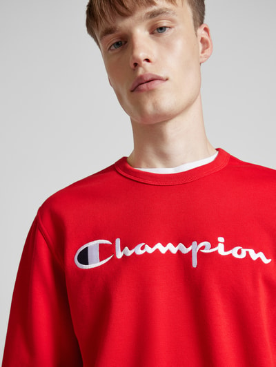 CHAMPION Sweatshirt met label- en logostitching Rood - 3