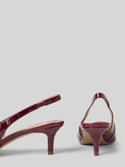 Lauren Ralph Lauren Slingback pumps van leer met naaldhak, model 'LOLAH II' Bordeaux - 2