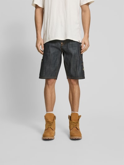 Evisu Straight Fit Jeansshorts mit Beintaschen Jeansblau 4