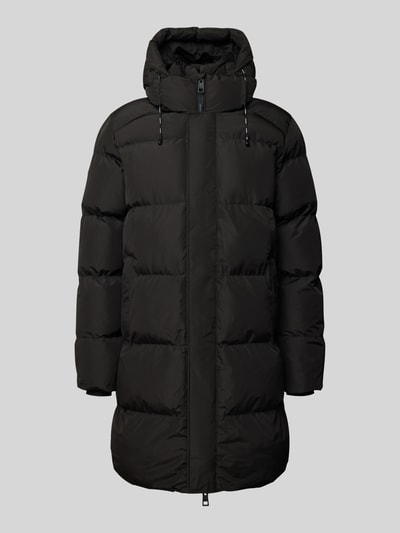 Superdry Płaszcz pikowany z kapturem i dwustronnym zamkiem błyskawicznym Czarny 2