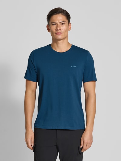 BOSS Regular Fit T-Shirt aus Baumwoll-Mix Modell 'MIX&MATCH' Dunkelblau 4