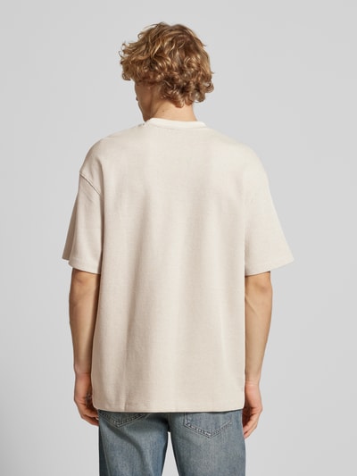 Hugo Blue T-Shirt mit Strukturmuster Offwhite 5