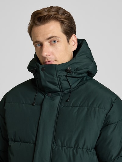 Icepeak Gewatteerde lange jas met capuchon en steekzakken, model 'ARDEK' Olijfgroen - 3