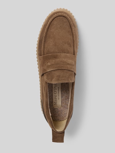 Marc O'Polo Slippers van zacht rundersuède Taupe - 3