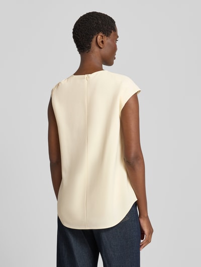 BOSS regular fit blouse met korte mouwen van viscosemix model 'BANNEA' Lichtgeel - 5