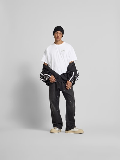 MM6 Maison Margiela T-Shirt mit Label-Print Weiss 1