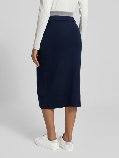 Stefanel Gebreide rok van een mix van lanawol en kasjmier Marineblauw - 5