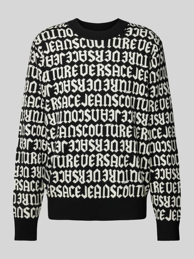 Versace Jeans Couture Strickpullover mit gerippten Abschlüssen Black 2