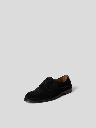 Doucal's Schnürschuhe aus Veloursleder Schwarz 3
