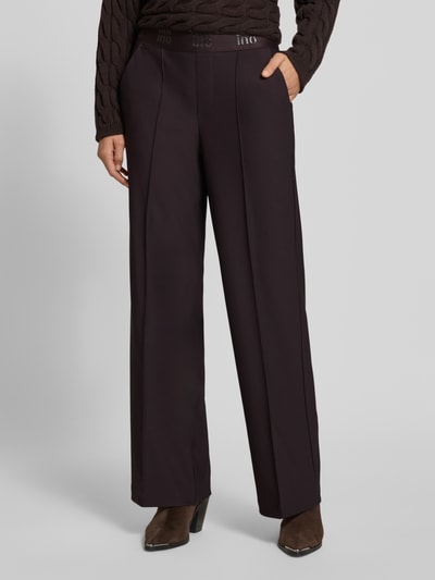 Oui Hose mit elastischem Bund Dunkelbraun 4