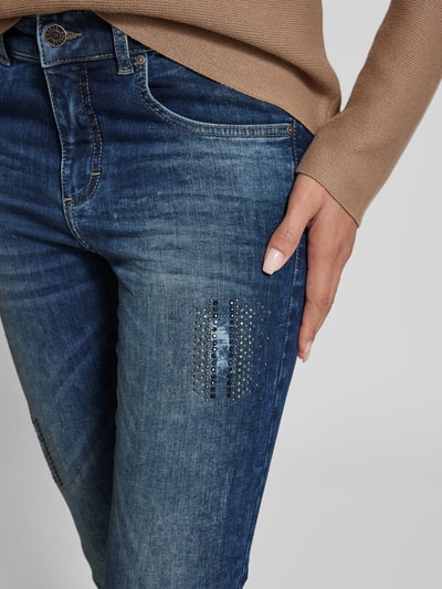 Angels Skinny fit jeans in destroyed-look Marineblauw - 3