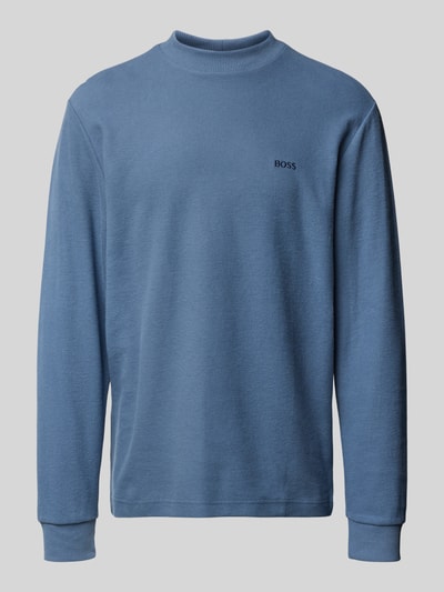 BOSS Orange Regular Fit Langarmshirt aus reiner Baumwolle Modell 'EXPLORER' Rauchblau 2