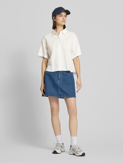 Marc O'Polo DENIM Regular Fit Hemdbluse aus Leinen-Baumwoll-Mix Offwhite 1