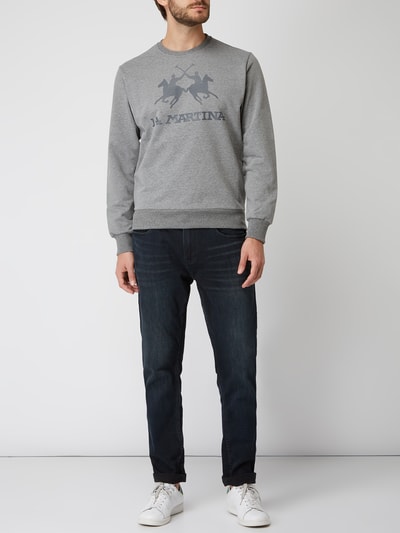 La Martina Sweatshirt mit Logo-Print Mittelgrau 1