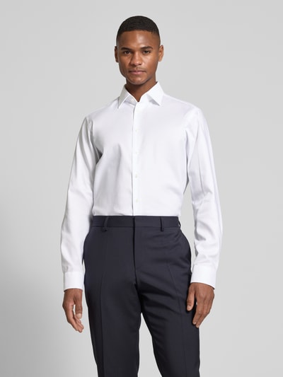 Christian Berg Men Regular Fit Business-Hemd mit Kentkragen Weiss 4