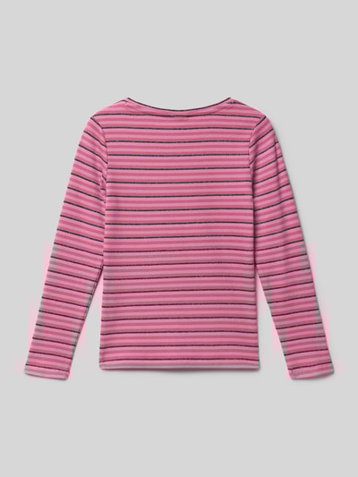 s.Oliver RED LABEL Bluzka z długim rękawem o kroju slim fit z mieszanki bawełny  Fuksjowy 3